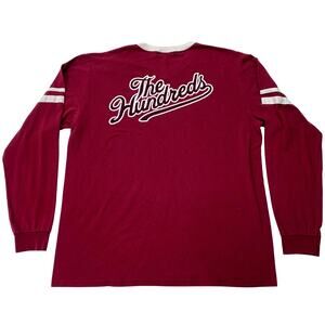 The Hundreds Mens XL Long Sleeve Varsity Preppy 80 Jersey Baseball Tee Shirt